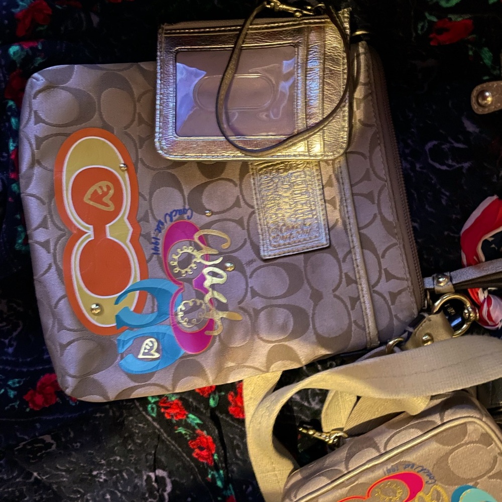 coach crossbody,wallet,new ID wristlet,bucket hat